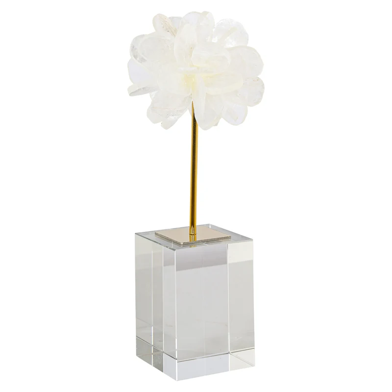 Richmond Dekoobjekt Eline White Large aus Gips & Glas, 29 cm hoch