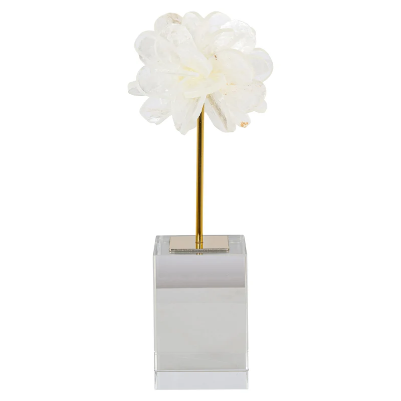 Richmond Dekoobjekt Eline White Large aus Gips & Glas, 29 cm hoch