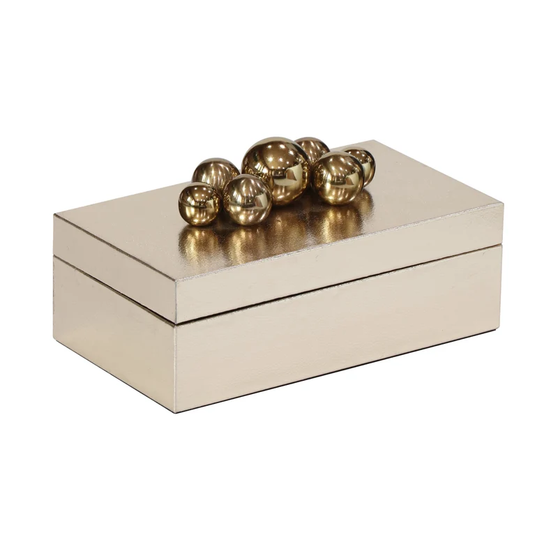 Richmond Aufbewahrungsbox Norah gold – Vintage-Design aus Eisen