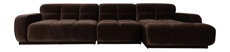 Sofa Hazel Chaise Longue Rechts, 6-Sitzer in Braun von Zuiver