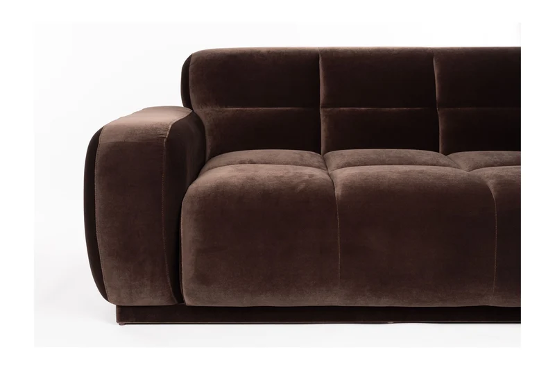 Sofa Hazel Chaise Longue Rechts, 6-Sitzer in Braun von Zuiver