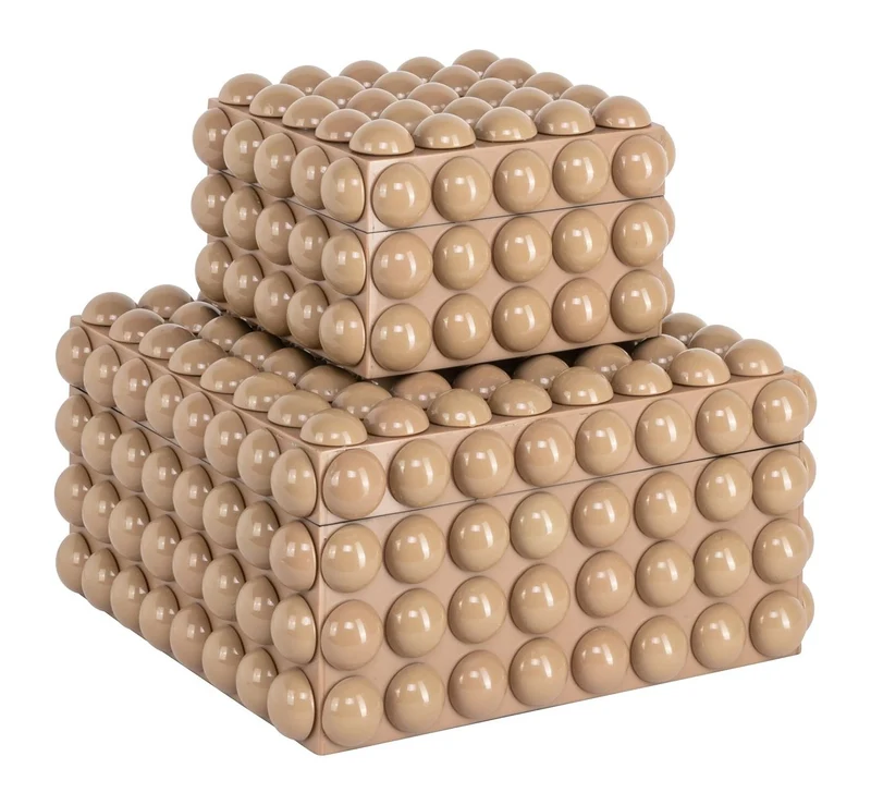Richmond Aufbewahrungsbox Ash beige – dekorative Box aus Harz & MDF