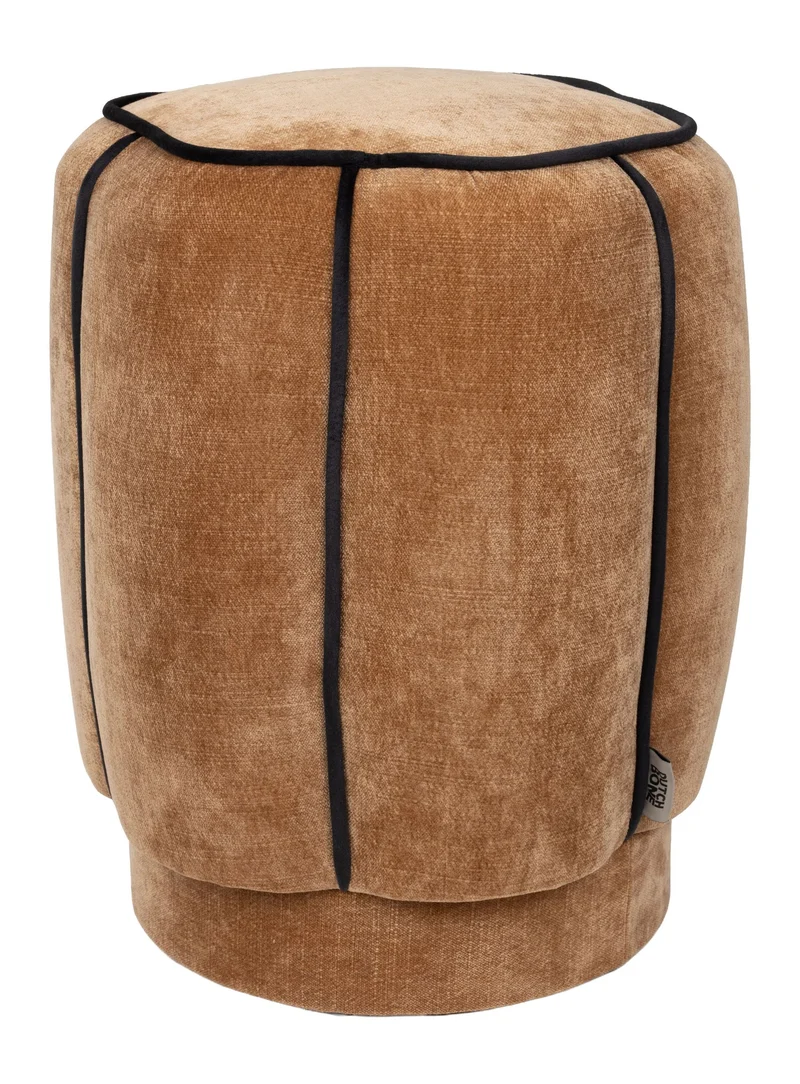 Sitzhocker Donna aus Samt in Light Brown im Boho-Stil von Dutchbone