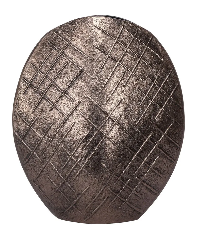 Richmond Vase Olivra bronze – Deko-Vase aus Aluminium, 30 cm