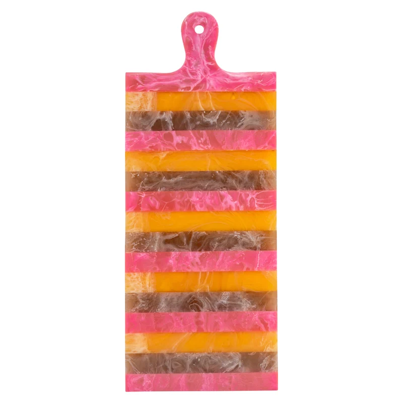 Tablett Cindy Pink/Orange – handgegossenes Design-Tablett aus Harz