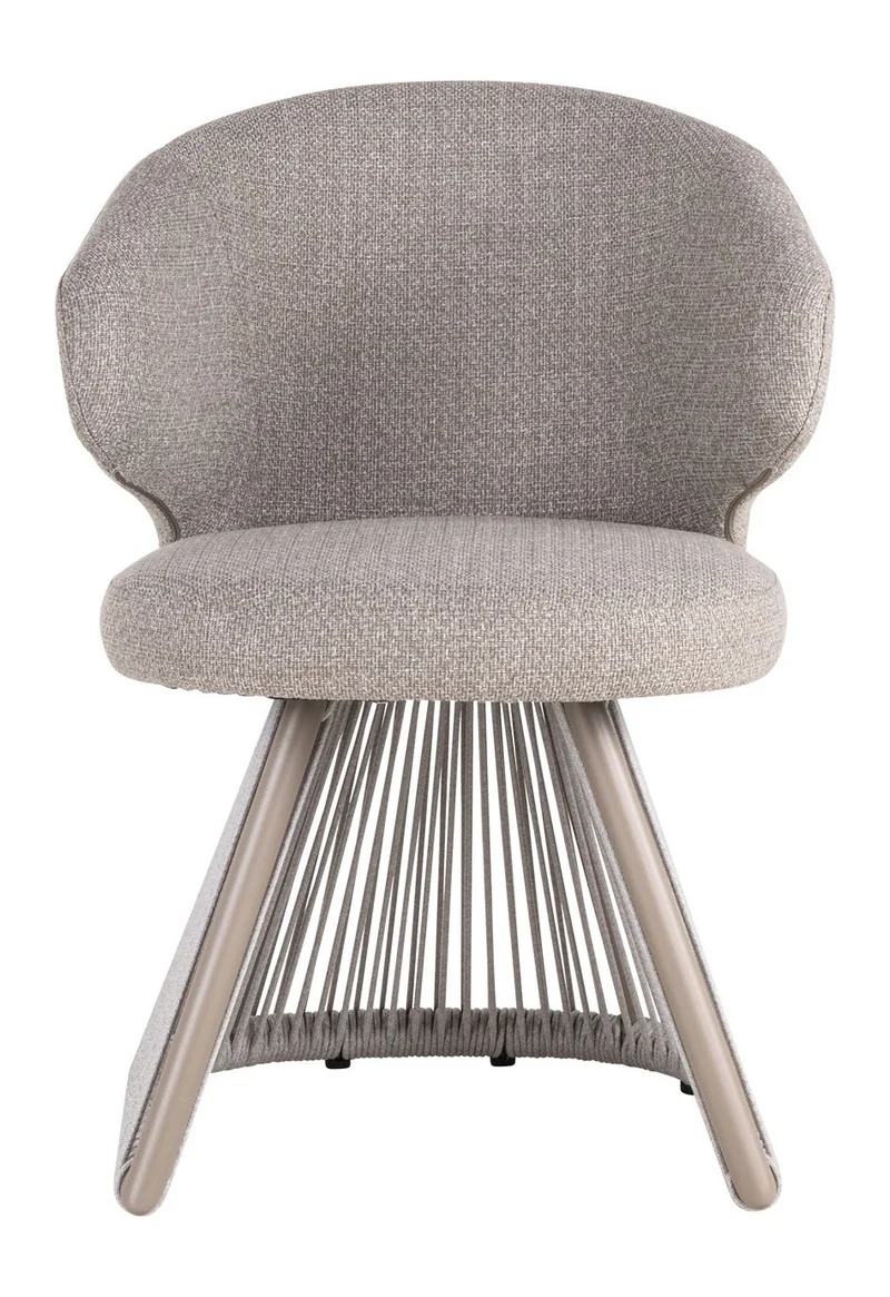 Outdoor Stuhl Nuba greige alpine mit Aluminiumgestell & Seilgeflecht
