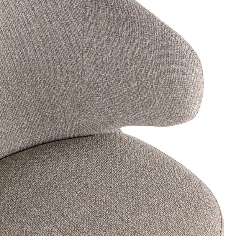 Outdoor Stuhl Nuba greige alpine mit Aluminiumgestell & Seilgeflecht