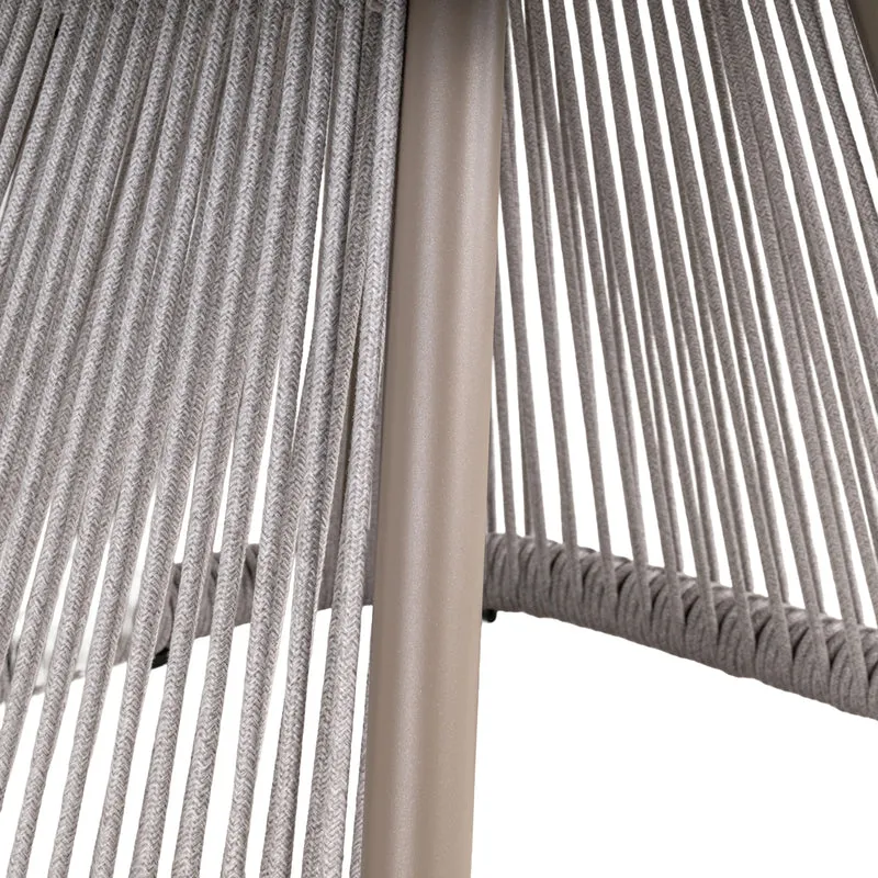 Outdoor Stuhl Nuba greige alpine mit Aluminiumgestell & Seilgeflecht