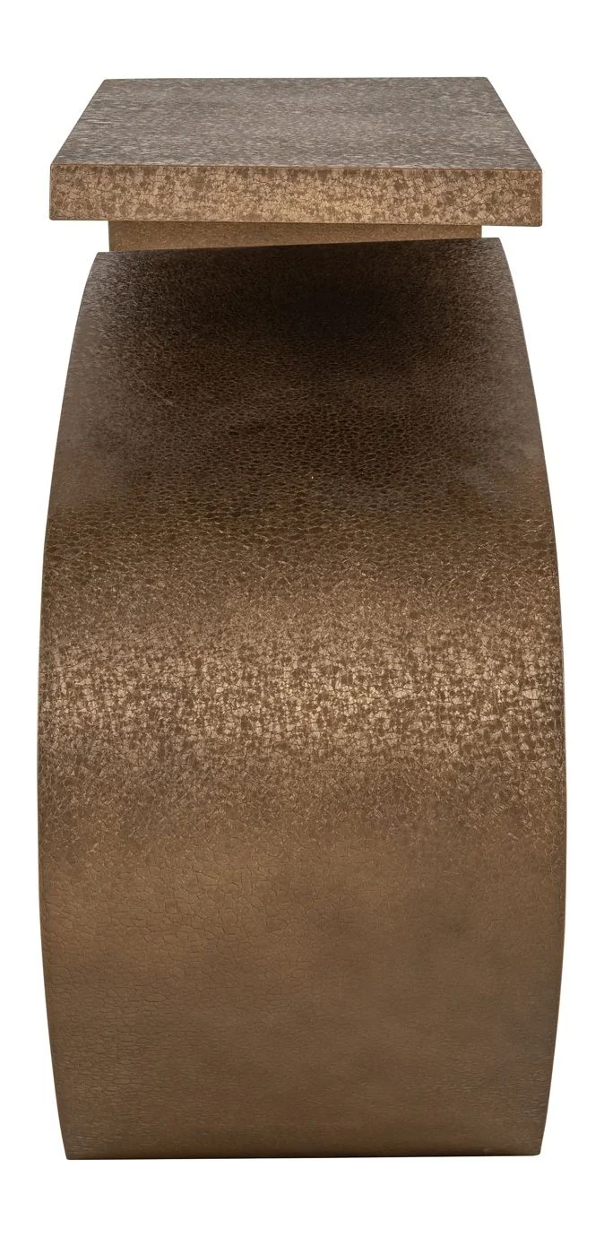 Konsole Alhambra brushed gold – organische Eisen-Konsole von Richmond