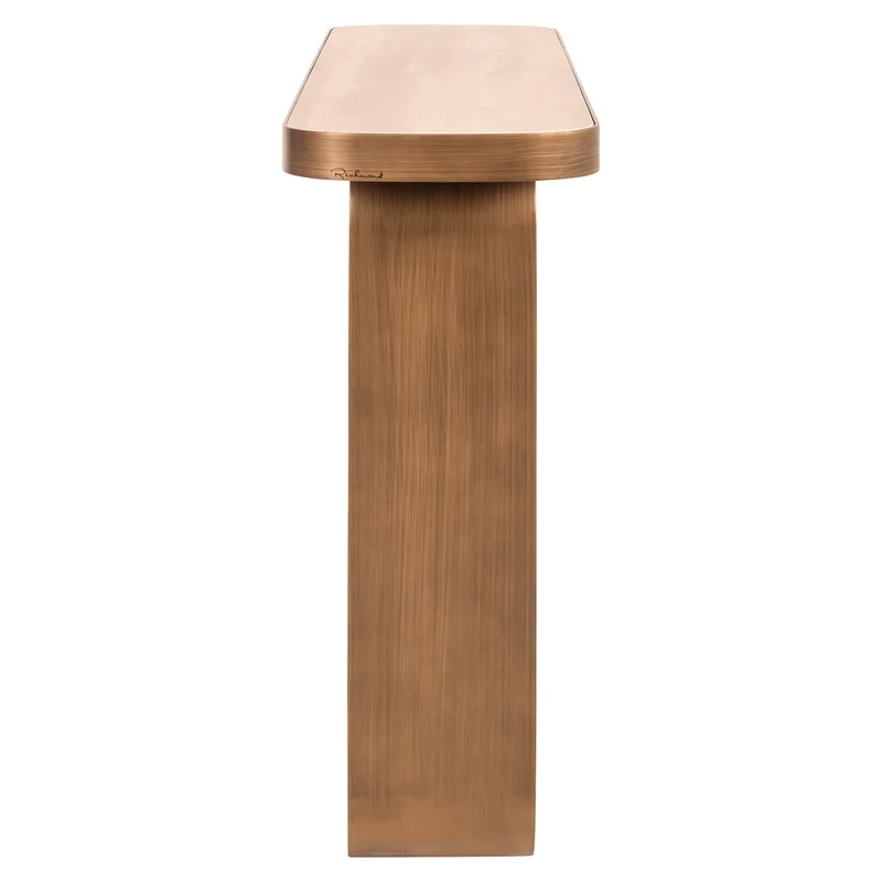 Konsole Locarno brushed gold – Eisen & Keramik, wendbare Platte