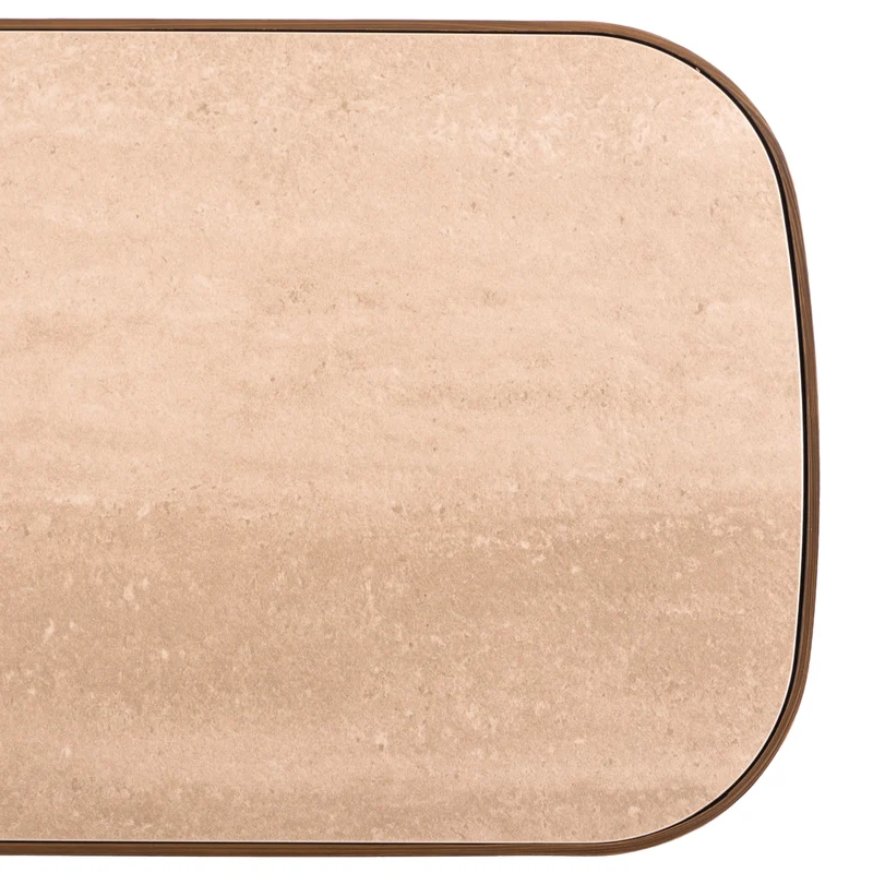 Konsole Locarno brushed gold – Eisen & Keramik, wendbare Platte