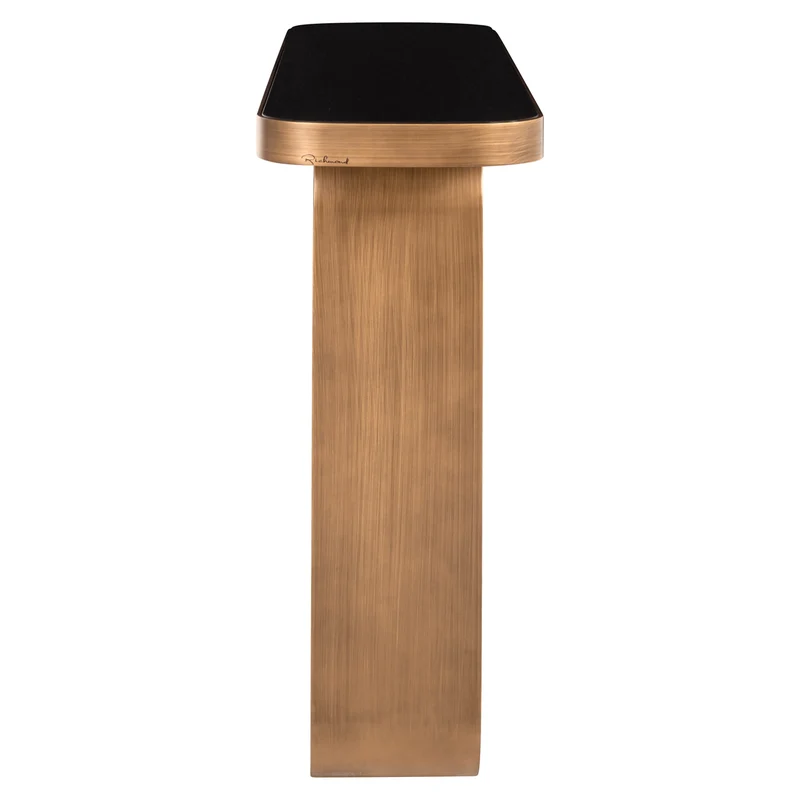 Konsole Locarno brushed gold – Eisen & Keramik, wendbare Platte