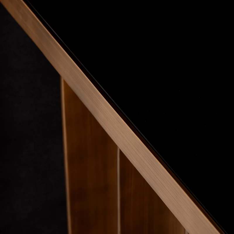 Konsole Locarno brushed gold – Eisen & Keramik, wendbare Platte