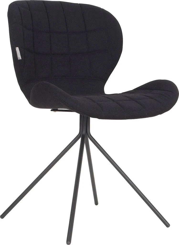 ZUIVER Esszimmerstuhl OMG Stoff Schwarz