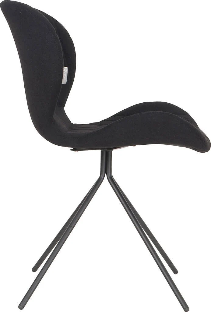ZUIVER Esszimmerstuhl OMG Stoff Schwarz