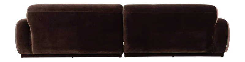 Sofa Hazel 4,5-Sitzer in Braun mit Gestell aus Eukalyptusholz