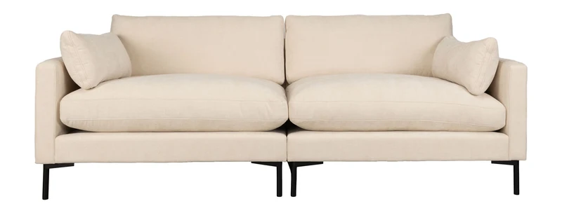 Sofa Summer 3-Sitzer Beige mit Stahlgestell für Wohnzimmer von Zuiver