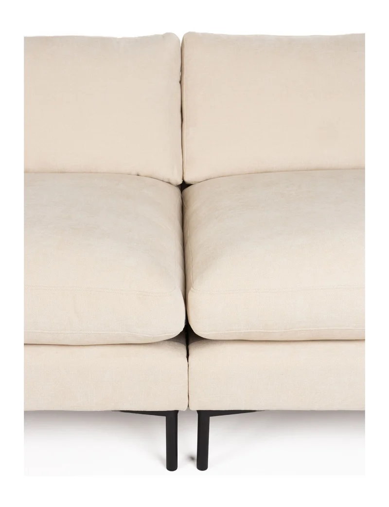 Sofa Summer 3-Sitzer Beige mit Stahlgestell für Wohnzimmer von Zuiver