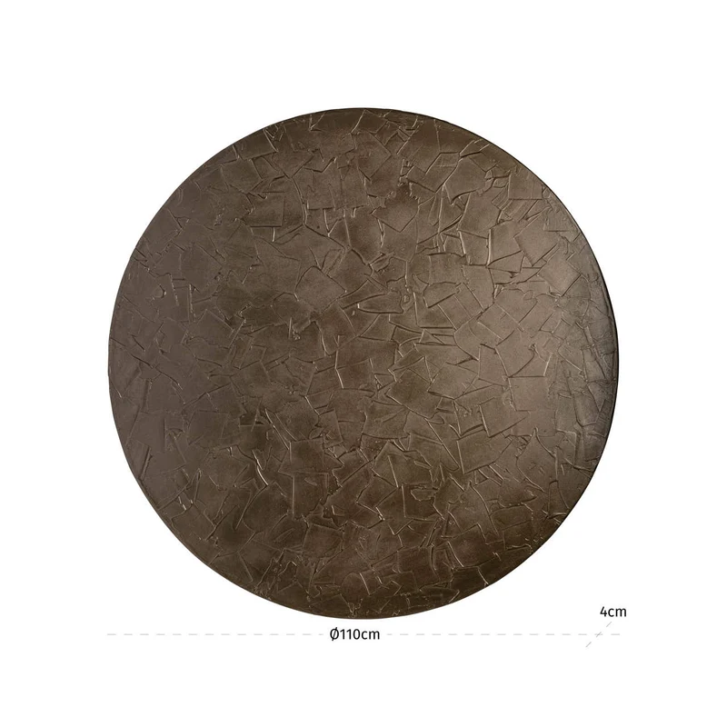 Wandkunst Diga Brunzae Ø110 cm – rundes Wandrelief in Bronze-Optik