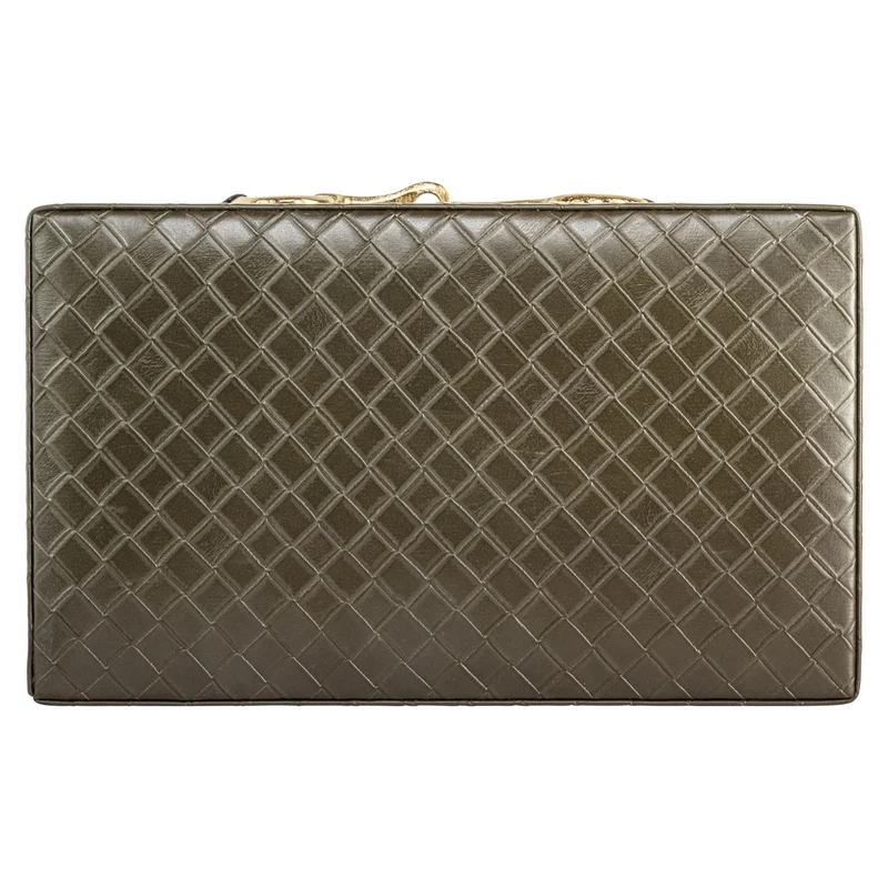 Aufbewahrungsbox Blade Olive Large aus Wildleder – Richmond Design