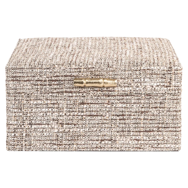 Richmond Aufbewahrungsbox Chalenny braun, Wildleder-Bezug, 22x22x10 cm