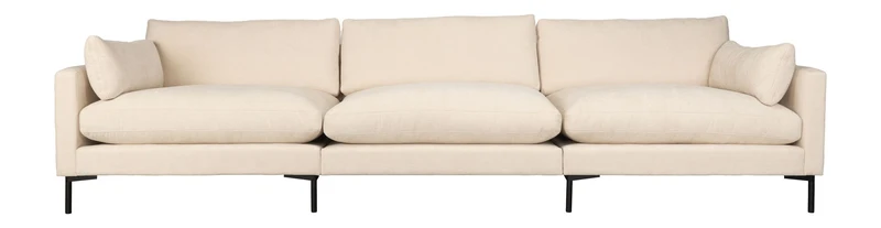 Sofa Summer 4,5-Sitzer Beige mit Stahlgestell fürs Wohnzimmer