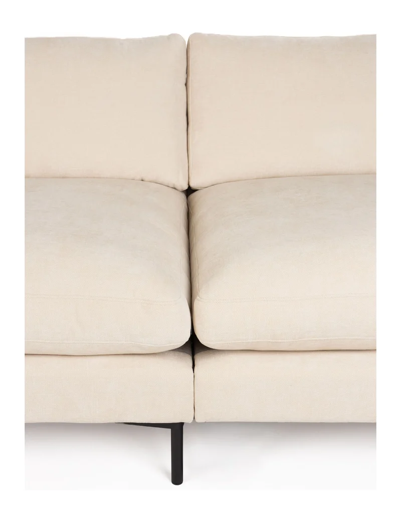 Sofa Summer 4,5-Sitzer Beige mit Stahlgestell fürs Wohnzimmer