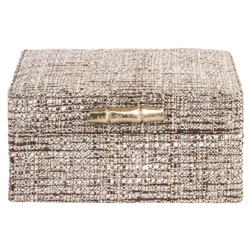Richmond Aufbewahrungsbox Chalenny brown small – Wildleder, 16x16 cm