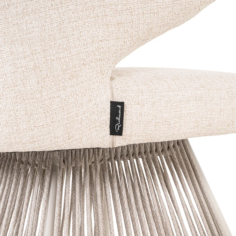 Outdoor Stuhl Nuba Beige Alpine – Richmond Gartenstuhl mit Geflecht