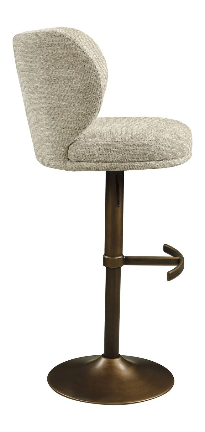 Barhocker Amely Richmond, drehbar mit Fußstütze, natural softweave