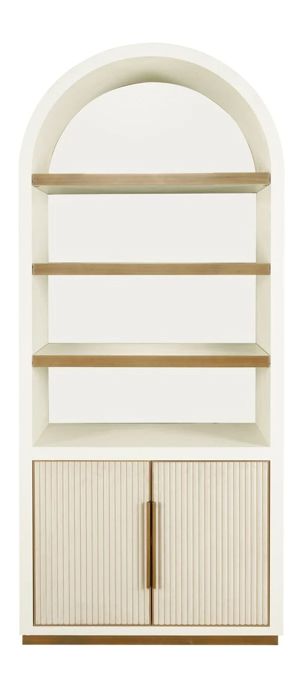 Schrank Tivoli white – Bogenschrank mit Spiegelrückwand, 210 cm