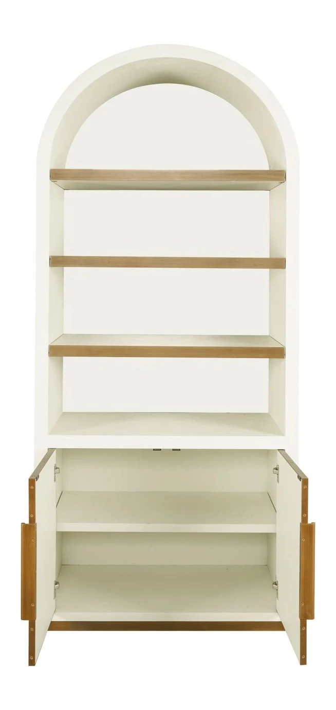 Schrank Tivoli white – Bogenschrank mit Spiegelrückwand, 210 cm