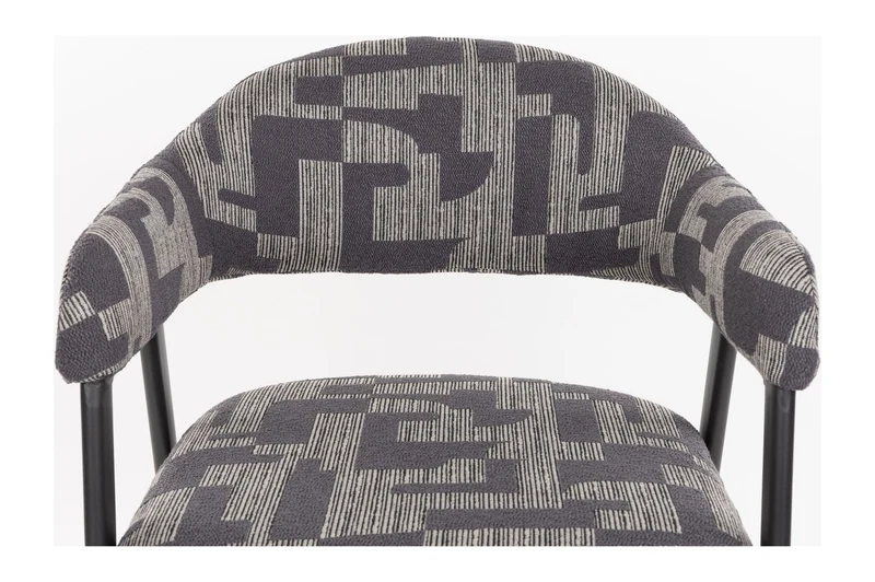 Esszimmerstuhl Miyo mit gewebtem Bezug in Dark Brown von Dutchbone
