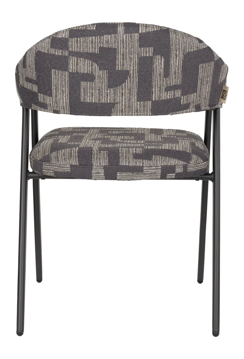 Esszimmerstuhl Miyo mit gewebtem Bezug in Dark Brown von Dutchbone
