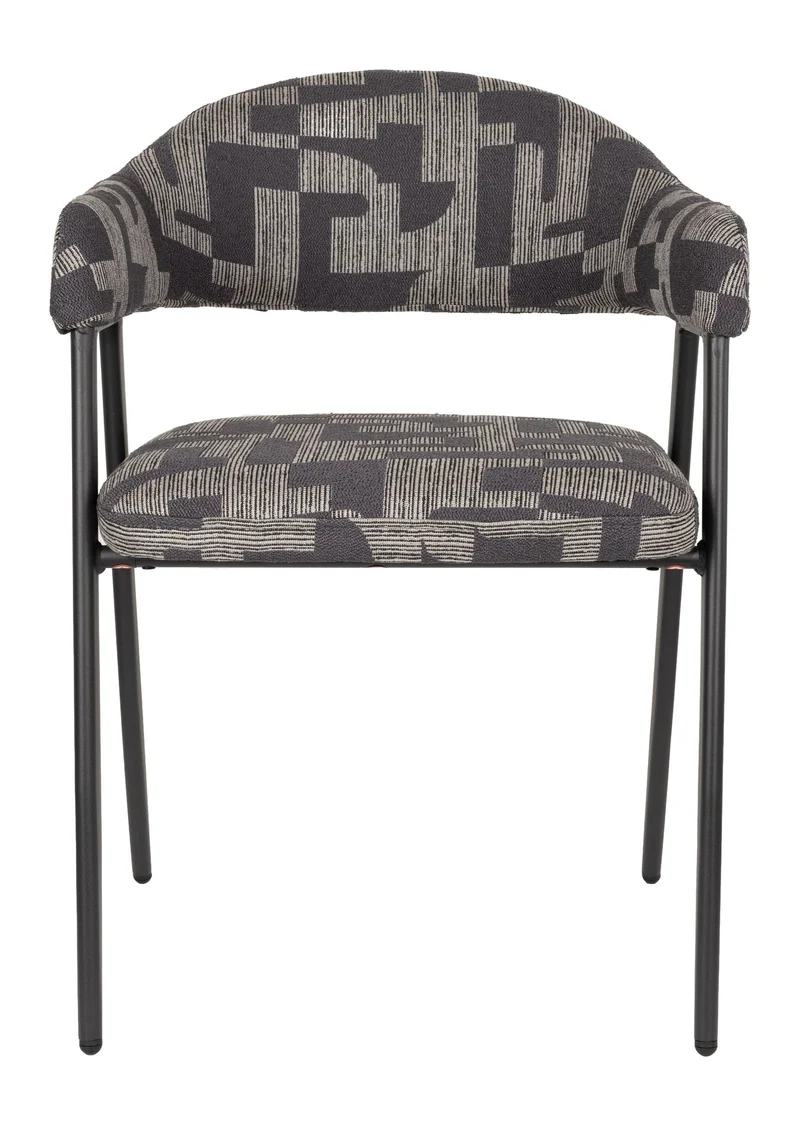 Esszimmerstuhl Miyo mit gewebtem Bezug in Dark Brown von Dutchbone