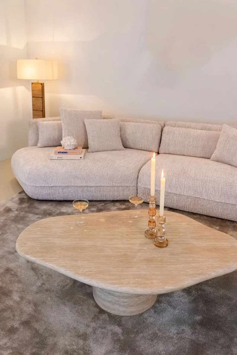 Kerzenhalter Meral in Braun, groß – Glas-Deko von Richmond Interiors