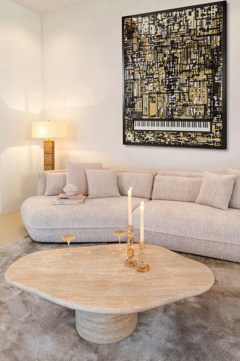 Kerzenhalter Meral in Braun, groß – Glas-Deko von Richmond Interiors