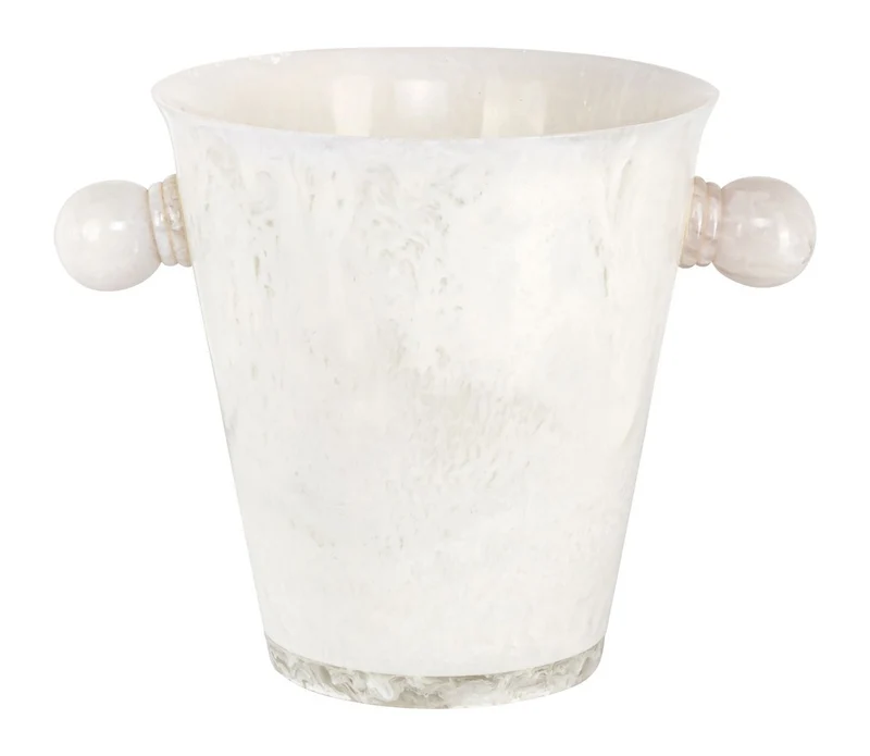Richmond Veuve Weinkühler Weiß, handgegossenes Harz, 35,5 cm