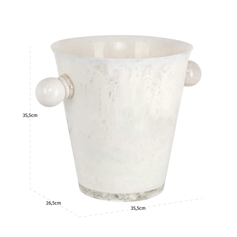 Richmond Veuve Weinkühler Weiß, handgegossenes Harz, 35,5 cm