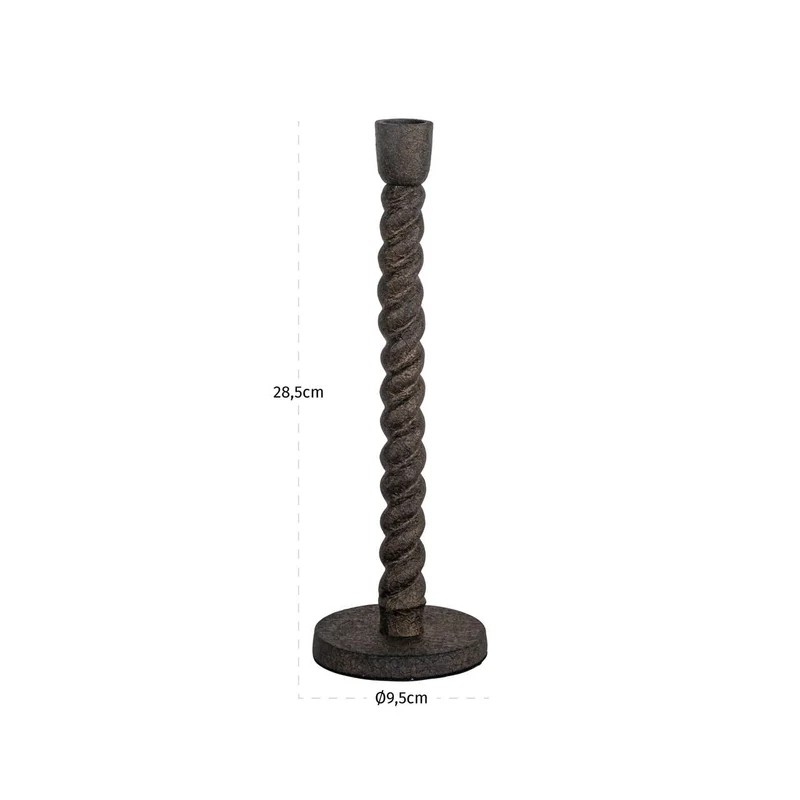 Kerzenhalter Milena Richmond Aluminium Antik-Messing-Optik, 28,5 cm