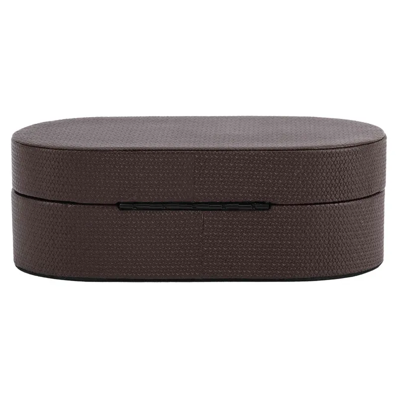 Aufbewahrungsbox Nova Small in Braun mit edlem PU-Leder-Bezug