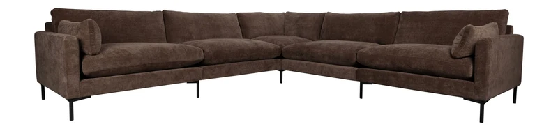 Sofa Summer 7-Sitzer Dark Brown, Zuiver Stoffsofa fürs Wohnzimmer