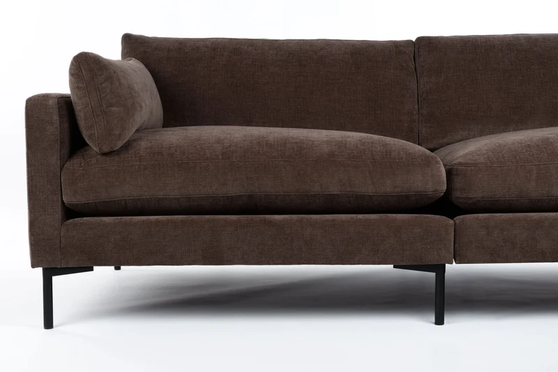 Sofa Summer 7-Sitzer Dark Brown, Zuiver Stoffsofa fürs Wohnzimmer