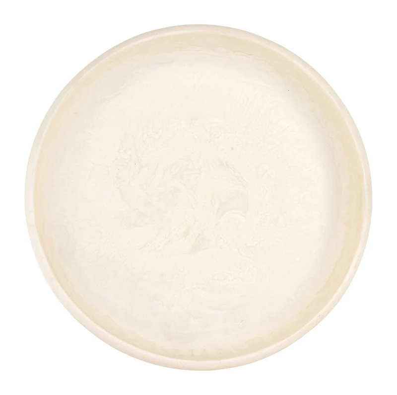 Richmond Schale Daisy white – dekorative Deko-Schale aus Harz, Ø45 cm