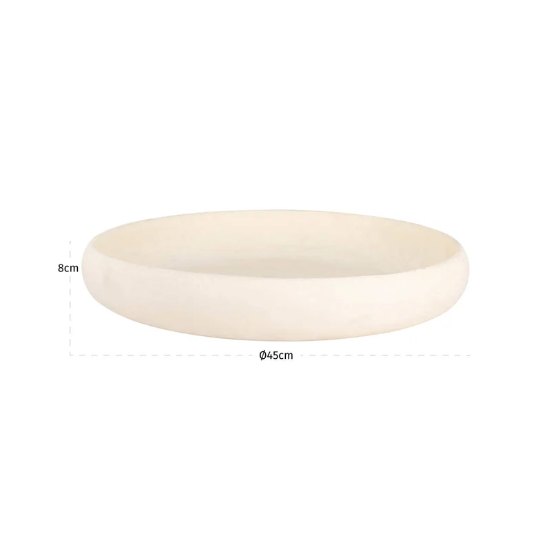 Richmond Schale Daisy white – dekorative Deko-Schale aus Harz, Ø45 cm