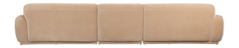 Sofa Hazel 6-Sitzer Beige mit Eukalyptusholzgestell für Wohnzimmer