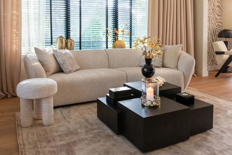 Sofa Armand natural blockweave – Richmond Design, 285 cm breit