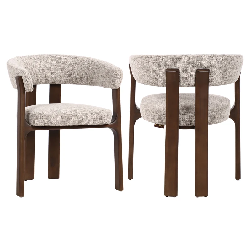 Esszimmerstuhl Contigo Mocca Fancy – Buchenholz, skulpturale Form