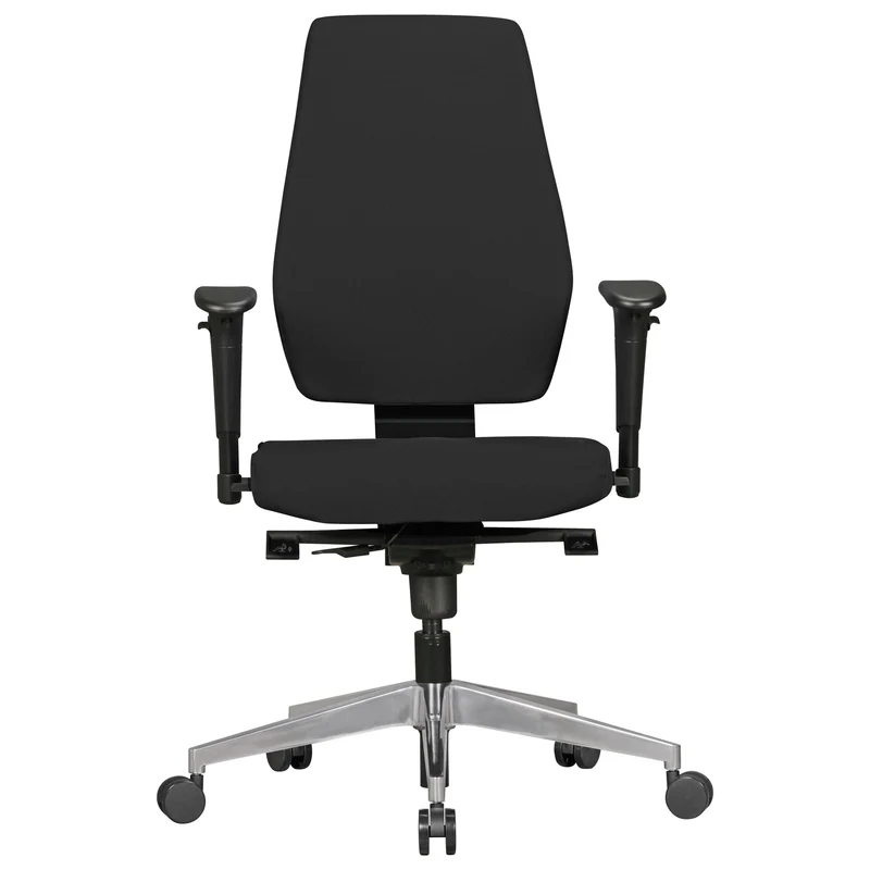 Bürostuhl DARIUS Schwarz Stoff Synchromechanik Armlehnen ergonomisch 120kg