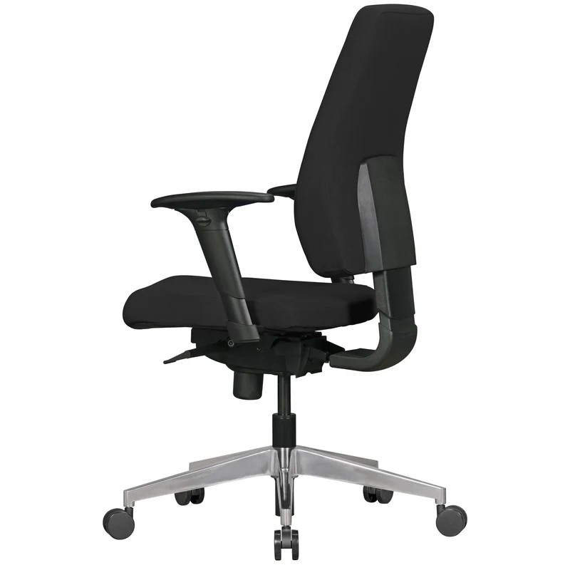 Bürostuhl DARIUS Schwarz Stoff Synchromechanik Armlehnen ergonomisch 120kg